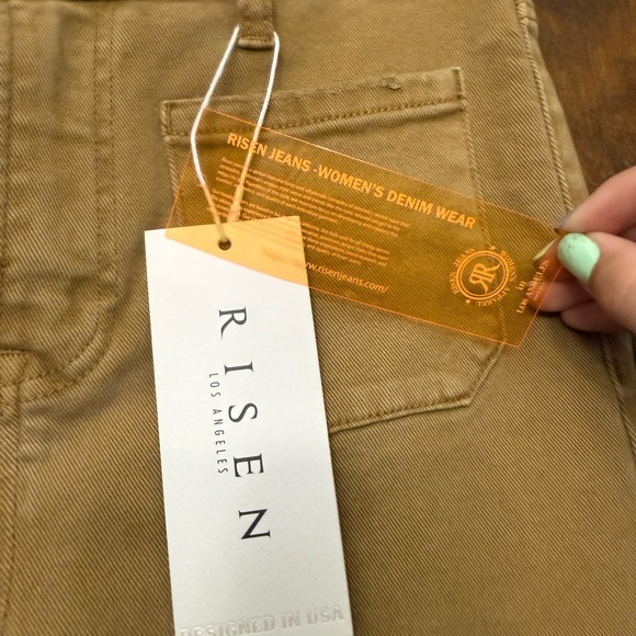 Risen tan Flare Jeans - Picture 5 of 8